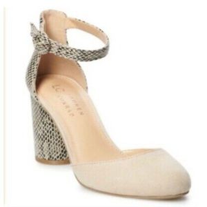 Lauren Conrad Hydrangea Snake Skin Heels